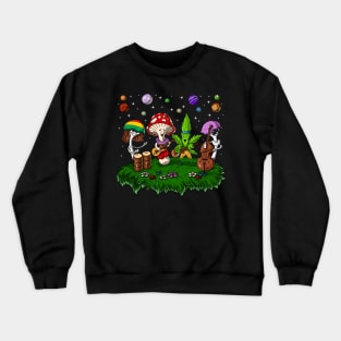 Hippie Mushrooms Party Crewneck Sweatshirt